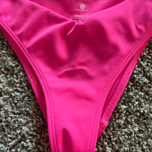 LA hearts Scarlett neon pink deep V bikini bottom size S - Picture 7 of 8